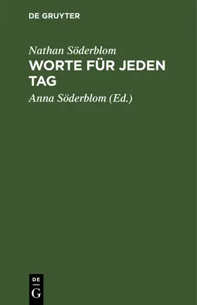 Söderblom |  Worte für jeden Tag | Buch |  Sack Fachmedien