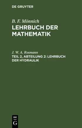 Rosmann |  Lehrbuch der Hydraulik | eBook | Sack Fachmedien