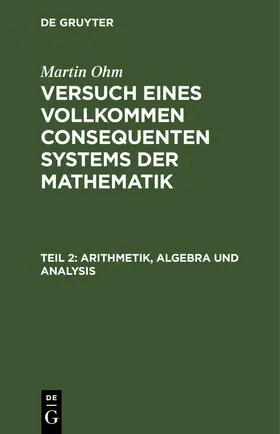Ohm |  Arithmetik, Algebra und Analysis | Buch |  Sack Fachmedien