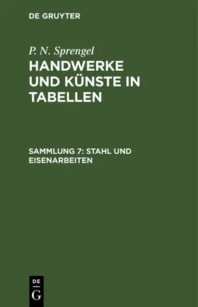 Sprengel |  Stahl und Eisenarbeiten | Buch |  Sack Fachmedien