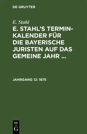 Stahl |  1875 | Buch |  Sack Fachmedien