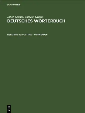 Grimm |  Vortrag - Vorwenden | Buch |  Sack Fachmedien