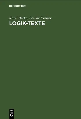 Berka / Kreiser |  Logik-Texte | Buch |  Sack Fachmedien