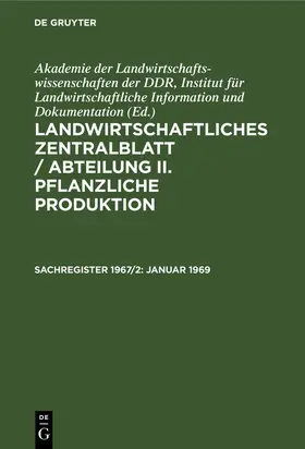 Januar 1969 | Buch | 978-3-11-264629-8 | www.sack.de