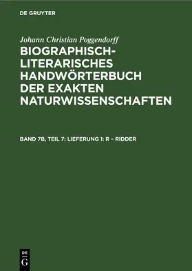 Weichsel |  Lieferung 1: R – Ridder | eBook | Sack Fachmedien