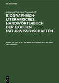 Poggendorff / Zaunick / Kühn |  R ¿ Sm, Berichtsjahre 1932 bis 1962, Lieferung 5 | Buch |  Sack Fachmedien