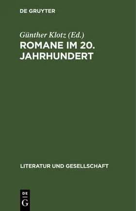 Klotz |  Romane im 20. Jahrhundert | eBook | Sack Fachmedien