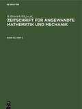 Schmid / Heinrich |  Zeitschrift für Angewandte Mathematik und Mechanik. Band 62, Heft 2 | Buch |  Sack Fachmedien