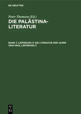 Thomsen |  Die Literatur der Jahre 1940-1945, Lieferung 3 | Buch |  Sack Fachmedien