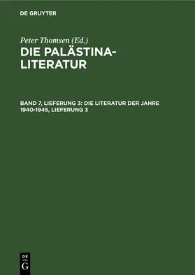Thomsen |  Die Literatur der Jahre 1940-1945, Lieferung 3 | eBook | Sack Fachmedien