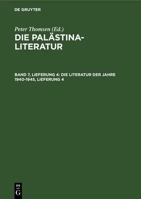 Thomsen |  Die Literatur der Jahre 1940-1945, Lieferung 4 | eBook | Sack Fachmedien