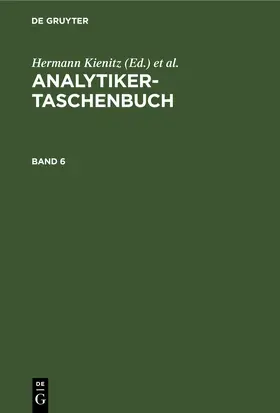 Fresenius / Kienitz / Günzler |  Analytiker-Taschenbuch. Band 6 | eBook | Sack Fachmedien