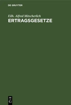 Mitscherlich |  Ertragsgesetze | eBook | Sack Fachmedien