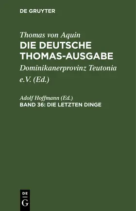 Hoffmann |  Die Letzten Dinge | eBook | Sack Fachmedien