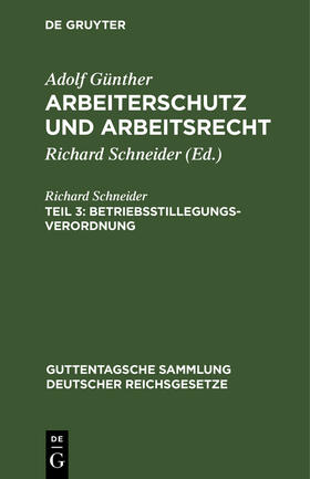 Schneider |  Betriebsstillegungsverordnung | eBook | Sack Fachmedien