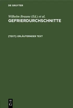Braune / Zweifel |  Erläuternder Text | eBook | Sack Fachmedien