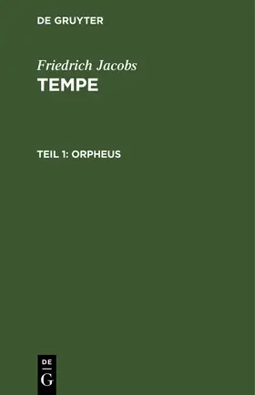Jacobs |  Orpheus | Buch |  Sack Fachmedien