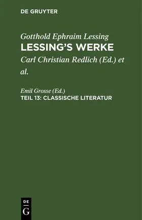 Grosse |  Classische Literatur | Buch |  Sack Fachmedien
