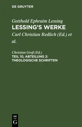 Groß |  Theologische Schriften | eBook | Sack Fachmedien
