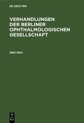 Degruyter |  1893-1904 | Buch |  Sack Fachmedien