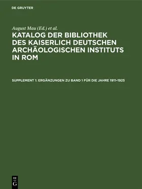 Matz |  Ergänzungen zu Band 1 für die Jahre 1911-1925 | Buch |  Sack Fachmedien