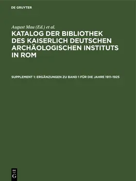 Matz |  Ergänzungen zu Band 1 für die Jahre 1911–1925 | eBook | Sack Fachmedien