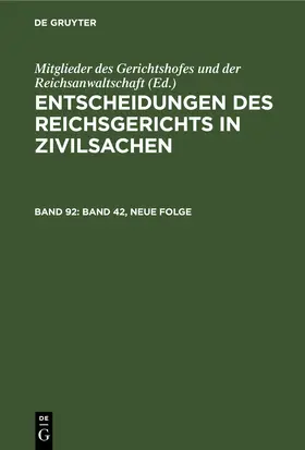 Band 42, Neue Folge | Buch | 978-3-11-266983-9 | www.sack.de