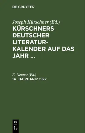 Neuner |  1922 | Buch |  Sack Fachmedien