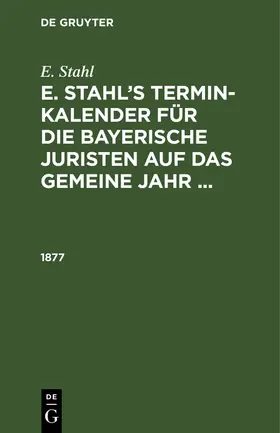 Stahl |  1877 | Buch |  Sack Fachmedien