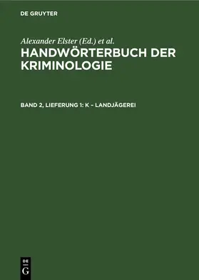 Elster / Sieverts / Lingemann |  K – Landjägerei | eBook | Sack Fachmedien