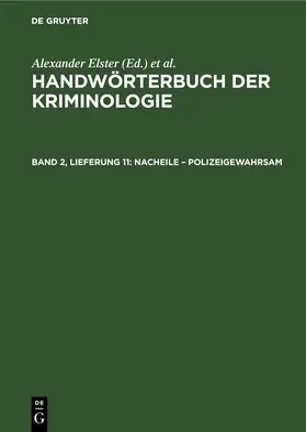 Elster / Sieverts / Lingemann |  Nacheile – Polizeigewahrsam | eBook | Sack Fachmedien