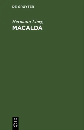 Lingg | Macalda | Buch | 978-3-11-267835-0 | www.sack.de