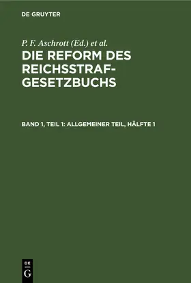 Aschrott / Liszt |  Allgemeiner Teil, Hälfte 1 | eBook | Sack Fachmedien