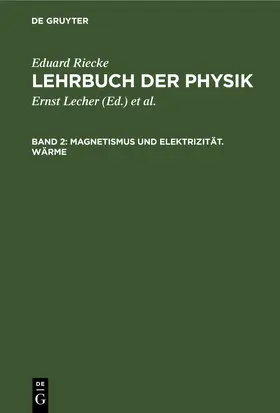 Riecke |  Magnetismus und Elektrizität. Wärme | eBook | Sack Fachmedien
