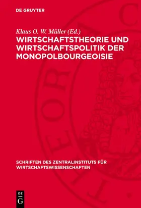 Müller |  Wirtschaftstheorie und Wirtschaftspolitik der Monopolbourgeoisie | eBook | Sack Fachmedien