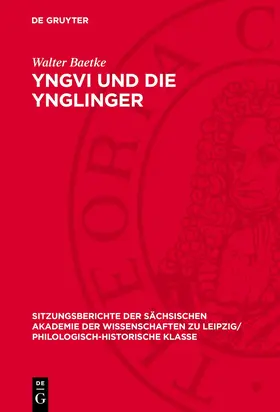 Baetke |  Yngvi und die Ynglinger | Buch |  Sack Fachmedien