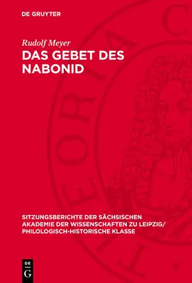 Meyer |  Das Gebet des Nabonid | Buch |  Sack Fachmedien