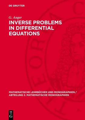Anger |  Inverse Problems in Differential Equations | Buch |  Sack Fachmedien