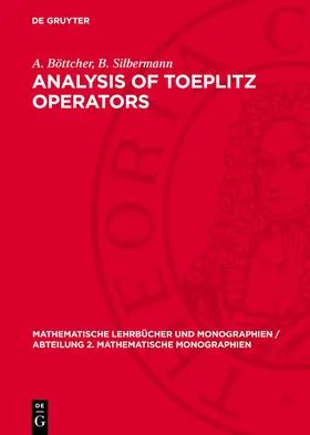 Silbermann / Böttcher |  Analysis of Toeplitz Operators | Buch |  Sack Fachmedien
