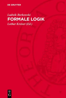 Borkowski / Kreiser |  Formale Logik | Buch |  Sack Fachmedien