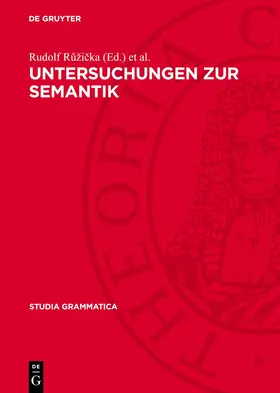 Ružicka / Ružicka / Ruzicka |  Untersuchungen zur Semantik | eBook | Sack Fachmedien