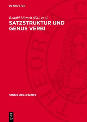 Lötzsch / Ružcka | Satzstruktur und Genus verbi | Buch | 978-3-11-270968-9 | www.sack.de