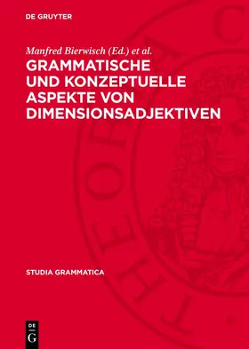 Lang / Bierwisch |  Grammatische und konzeptuelle Aspekte von Dimensionsadjektiven | Buch |  Sack Fachmedien