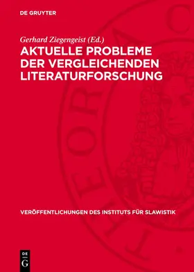Ziegengeist |  Aktuelle Probleme der vergleichenden Literaturforschung | eBook | Sack Fachmedien