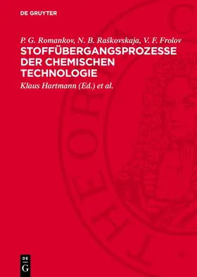 Romankov / Raškovskaja / Frolov |  Stoffübergangsprozesse der chemischen Technologie | Buch |  Sack Fachmedien