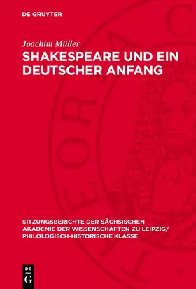 Müller |  Shakespeare und ein deutscher Anfang | eBook | Sack Fachmedien
