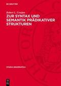 Klimonow / Starke / Grigorjan |  Zur Syntax und Semantik prädikativer Strukturen | Buch |  Sack Fachmedien