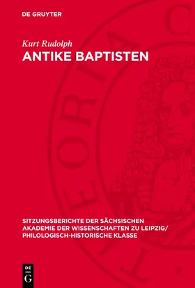 Rudolph |  Antike Baptisten | eBook | Sack Fachmedien