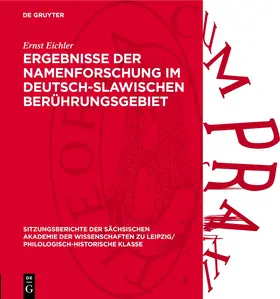 Eichler |  Ergebnisse der Namenforschung im deutsch-slawischen Berührungsgebiet | eBook | Sack Fachmedien