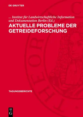  Aktuelle Probleme der Getreideforschung | Buch |  Sack Fachmedien